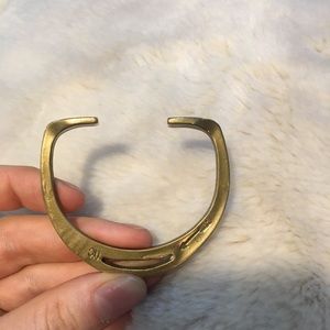 Giles & Brother Stirrup Cuff in Classic Brass